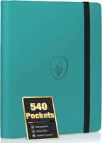 Premium 9 Pocket Card Binder for 540 Cards, Fabmaker PU Cover Trading Card by Fabmaker