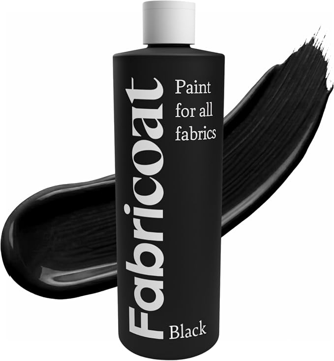 Fabricoat Black Fabric Upholstery Paint & Dye | 250ml / 8.5 fl oz | Black by Fabricoat