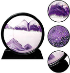 Muyan Moving Sand Art Picture Sandscapes in Motion Round Glass 3D Deep Sea Sand - Image 4