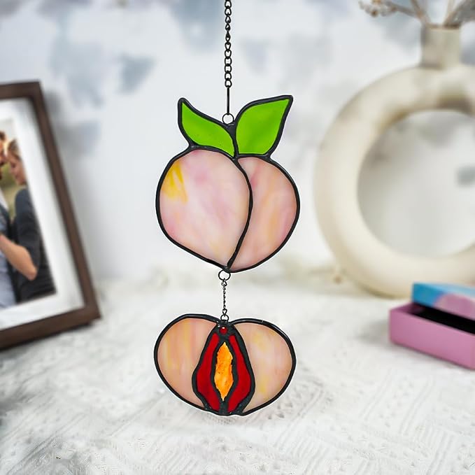 Peach Decor Stained Glass Suncatcher - Image 2