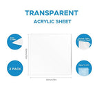 OMTech 2 Pack Clear Acrylic Sheets, Transparent Acrylic Plastic Boards - Image 2