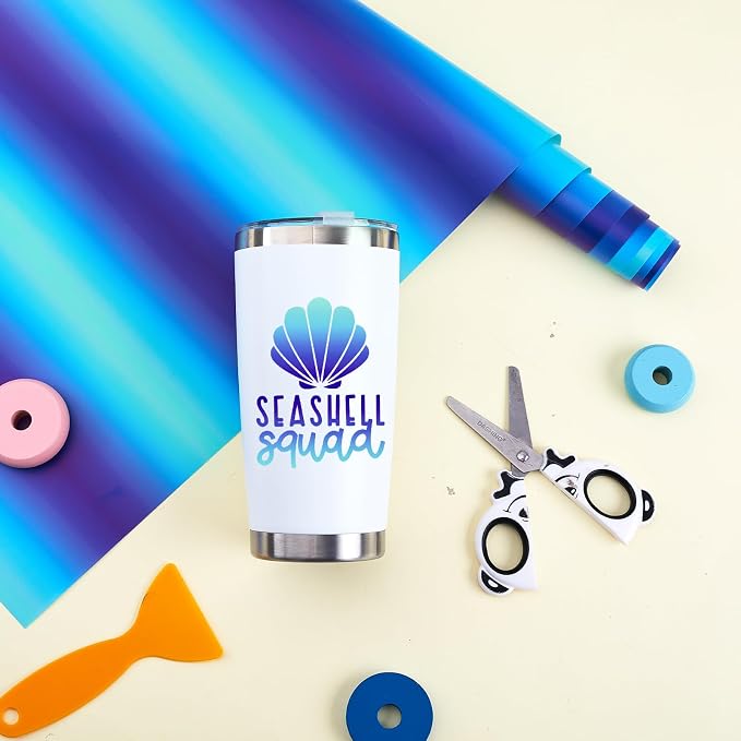 Tintnut Blue Gradient Permanent Vinyl Roll 12in x 5ft Self Adhesive Vinyl | - Image 7