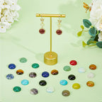 SUPERFINDINGS 30Pcs 15 Styles Natural Cabochon Gemstone 16mm Half Round Dome - Image 3