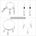 DanLingJewelry 100Pcs 10 Styles Fish Charm Bulk Fish Bone Charms Skeleton Charms - Image 5