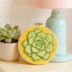 INFUNLY Succulent Punch Needle Embroidery Kit 8.7" DIY Punch Embroidery Kit - Image 5