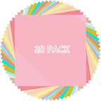 WRAPXPERT Pastel HTV 20 Packs Heat Transfer Vinyl Bundle, Boho Color Iron on - Image 2