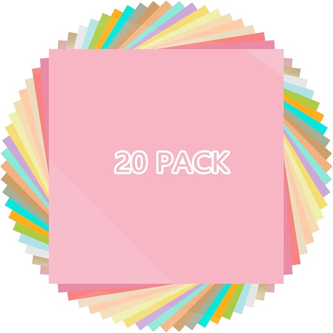 WRAPXPERT Pastel HTV 20 Packs Heat Transfer Vinyl Bundle, Boho Color Iron on - Image 2