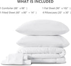 CozyLux Queen Comforter Set White, 7 Pieces Bed in a Bag, All Season Bedding - Image 6