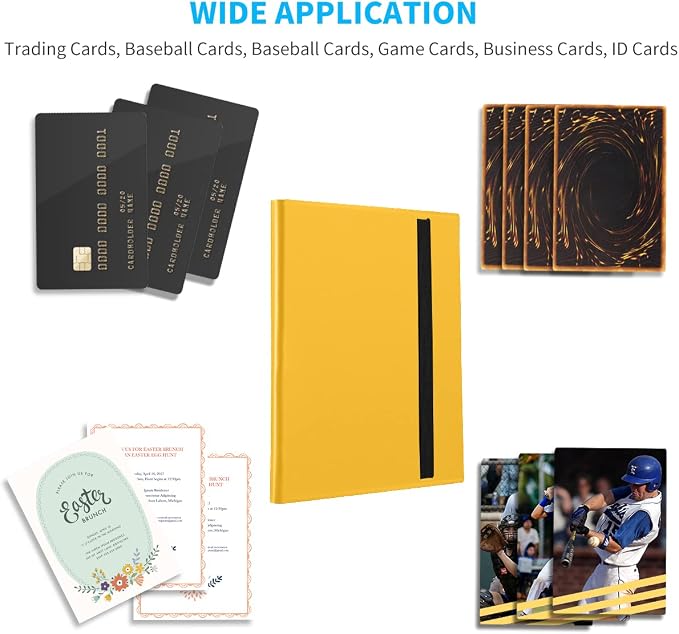 Upgraded 9 Pockets Trading Card Collection Binder, 360 Book Holder Album - Image 6