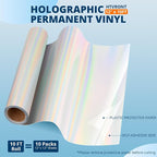 HTVRONT Holographic Silver Permanent Vinyl, Silhouette, Cameo Cutters, - Image 5