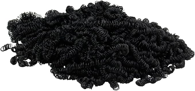Hygloss 2 oz Curly Doll Hair for Crafts Black- Premium Synthetic Hair for Doll - Image 2