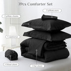 JOLLYVOGUE Queen Comforter Set, Ultra-Soft Bed in a Bag Queen Size 7 Pieces - Image 5