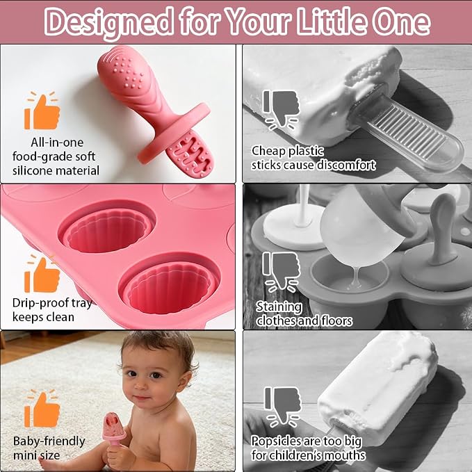 Silicone Baby Popsicle Molds for Teething Relief - Image 5