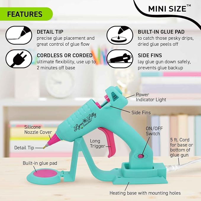 Surebonder Lynn Lilly Edition Cordless/Corded 20 Watt High-Temp Mini-Size - Image 2