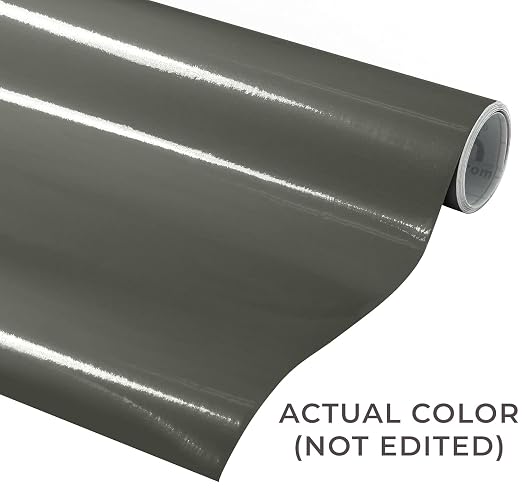 VViViD DECO65 Dark Grey Gloss Permanent Adhesive Craft Vinyl - Image 2