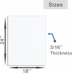 Foam Board 18 x 24 in, ZXUNLIEH 12 Pack White Poster Board, 3/16 in Thick | - Image 2