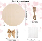 6 Pcs 14 Inch Wood Circles for Crafts Unfinished Wooden Slice Blank Round - Image 3