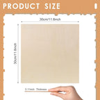Vicenpal 24 Pcs Basswood Sheets 3 mm Plywood Sheets Unfinished Wood - Image 3