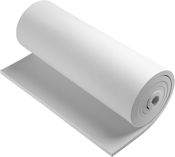 AMZQNART EVA Foam 12mm, Cosplay Foam 16x59 inch White, High Density 90 kg/m³ by AMZQNART