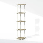 Furinno Turn-N-Tube Storage Shelves, 5-Tier Book Shelf, Corner Shelf, Toolless - Image 5