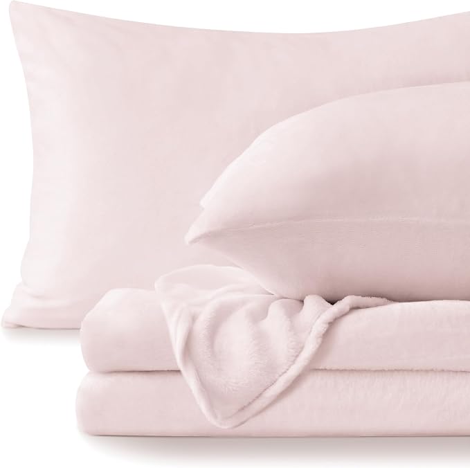 BEDELITE Flannel Sheets Queen Size Pink by BEDELITE