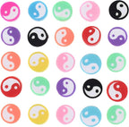100pcs Colorful Ying Yang Polymer Clay Spacer Beads - Image 5