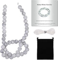 8mm Matte White Howlite Bead, 15-Inch Matte Round Loose Stone Beads by THRELE