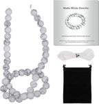 8mm Matte White Howlite Bead, 15-Inch Matte Round Loose Stone Beads by THRELE