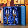Simcat Handmade Painted Enamel Flower Glass Wine Glasses Transparent Refined by Simcat
