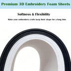 BLOSSIONA 24pcs 3mm Embroidery Foam Sheets - Image 3