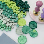 300 Pcs Wax Seal Beads, Sage Green Sealing Wax Beads, Refilling Octagon Wax - Image 5