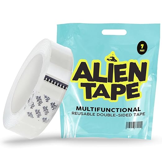 ALIEN TAPE Heavy Duty Double Sided Tape, Nano Tape, Feet Clear Adhesive Tape by Alien