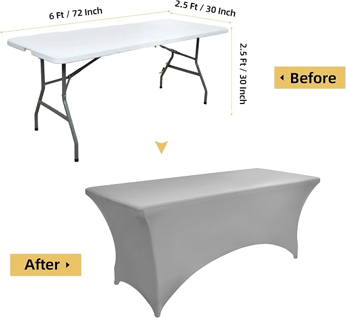 112 2-Pack 6ft Spandex Table Covers - Image 7