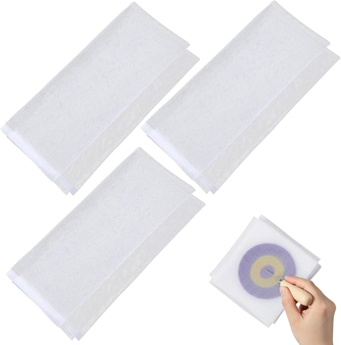 Wakauto Wool Wet Felting Tools 3Pcs Wet Felt Gauze Sheets 31.49X31.49In Needle by Wakauto