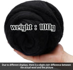3.53oz Wool Roving, Wool Felting Supplies, Pure Wools, Chunky Yarn, Spinning - Image 2