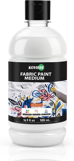 16.9 fl oz Professional Fabric Medium, Fabric Paint Medium by KOVIEDE
