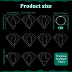 NBEADS 10 Pcs 10 Styles Flower Acrylic Sewing Template - Image 2