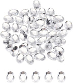 MECCANIXITY 50Pcs Acrylic Oval Gems 13x18 mm Flat Back Artificial Rhinestones by MECCANIXITY