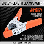 27-Piece 6-Inch Heavy Duty Spring Clamp Set, Large Metal Spring Clamps - Image 2