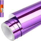 WRAPXPERT Chrome Vinyl Purple Chrome Mirror Metallic No Bubble 12" x5ft by WRAPXPERT