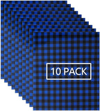 FUNKAKA Heat Transfer Vinyl HTV Black Blue Buffalo Plaid by FUNKAKA