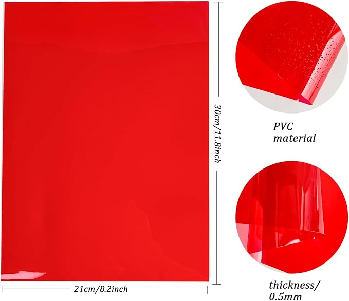 Transparent PVC Faux Leather Sheets, Glossy Waterproof Clear Vinyl Fabric - Image 4