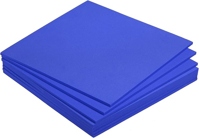 MECCANIXITY EVA Foam Sheets Blue 9.8 Inch x 9.8 Inch 7mm Thick Crafts Foam by MECCANIXITY