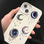 50PCS Dreamy Moon Crystal Gem Scrapbook Stickers – Clear Celestial Vinyl Decals - Image 4
