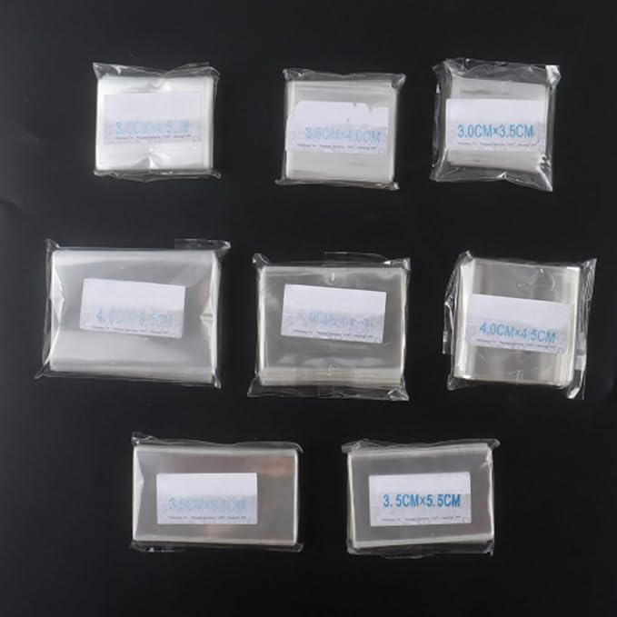 Klmnop OPP Stamp Protection Bags in 8 Models, Total 800 Stamp Sleeves by Klmnop