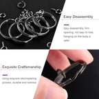 Swpeet 450Pcs 1" 25mm Gun-Black Key Chain Rings Kit, Including 150Pcs Keychain - Image 3