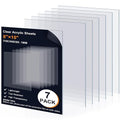 7 Pack 8"×10" Clear Transparent Plexiglass Sheets, 1/25” Thick Plexiglass Sheets by Rindion