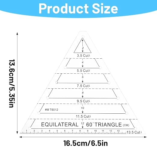 Ymapinc 60 Degree Triangle Ruler - Image 2