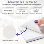 100 Sheets - Watercolor Paper Pads - Premium Thick Pages - Also Great - Image 8