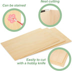 18pcs 12 x 15.7 x 1/8 Inch Plywood Basswood Sheets, 3 mm Unfinished Plywood - Image 3